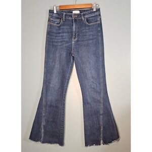 Cello High Rise Flare Leg Raw Frayed Hem Women's 9